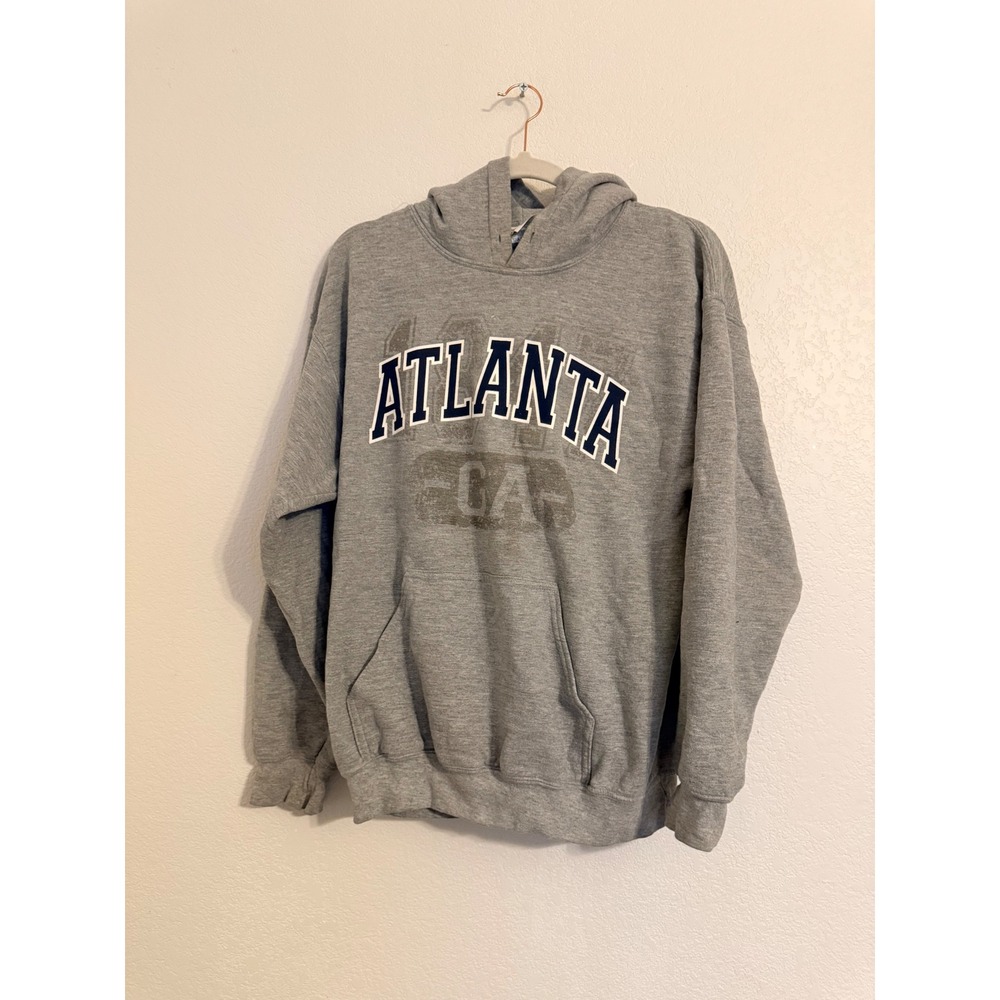 Gildan Atlanta Pullover Hoodie Sweatshirt Gray Size‎ M